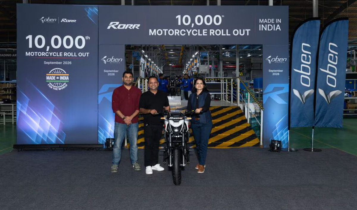 Oben Electric achieved a production milestone of 10,000 Electric motorcycles. Featured Image